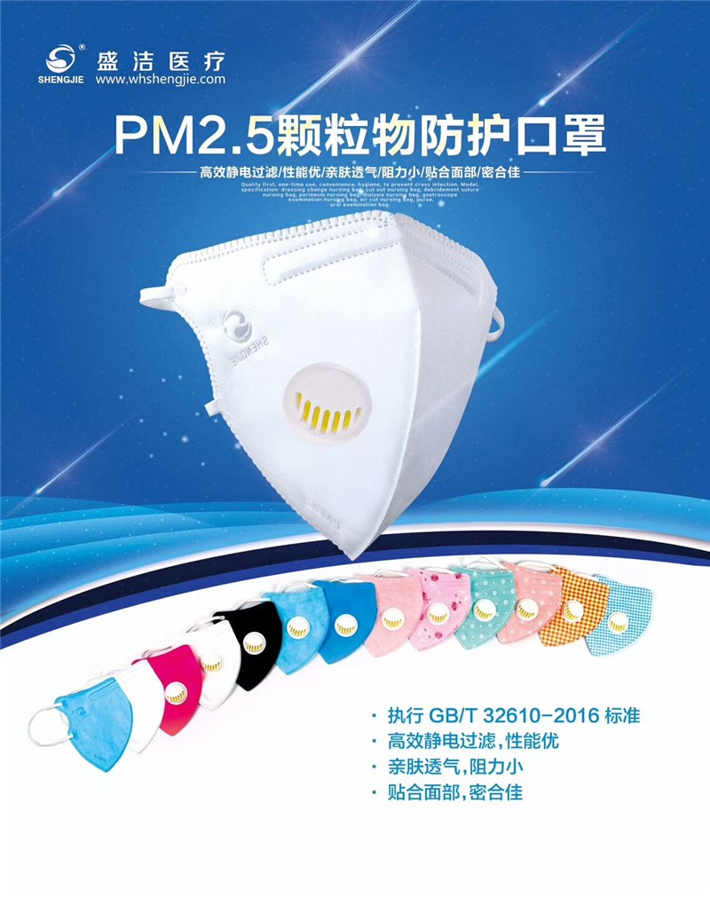 PM2.5颗粒物防护口罩